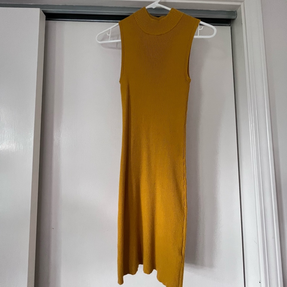 Forever 21 Mustard Body Con Dress